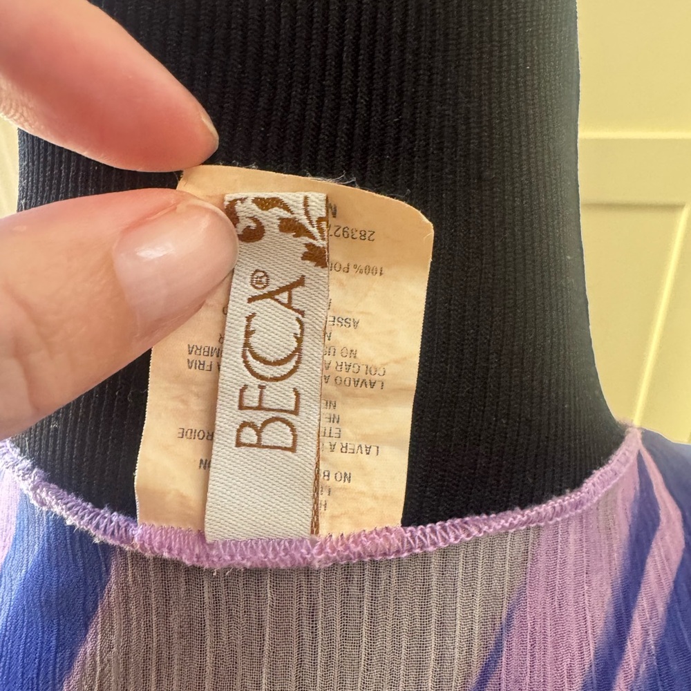BECCA swim Tie-Front cover up SIZE M/L - Picture 3 of 5